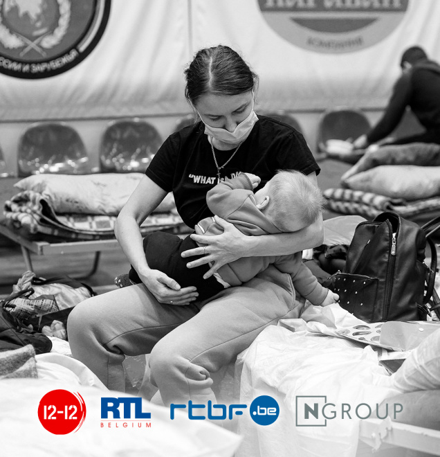 RTL Belgium, la RTBF et NGroup unissent leurs forces pour soutenir le Consortium 12-12 qui vient en aide aux victimes civiles du conflit en Ukraine